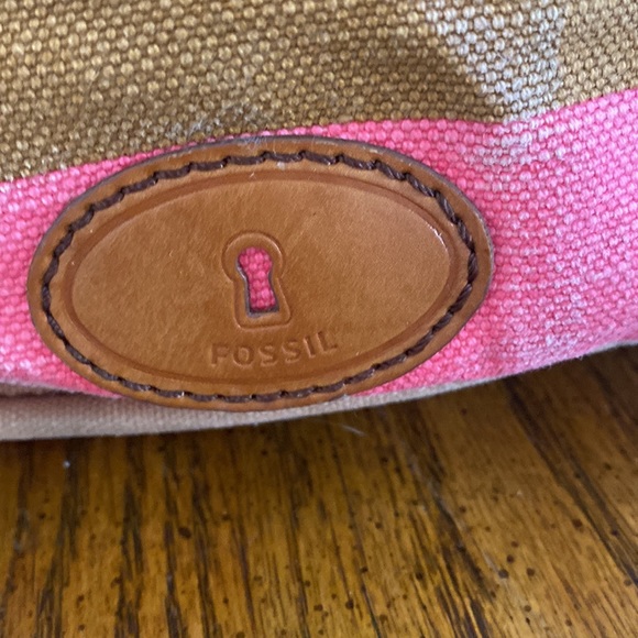 Large FOSSIL shay canvas shoulder tote - Picture 11 of 13